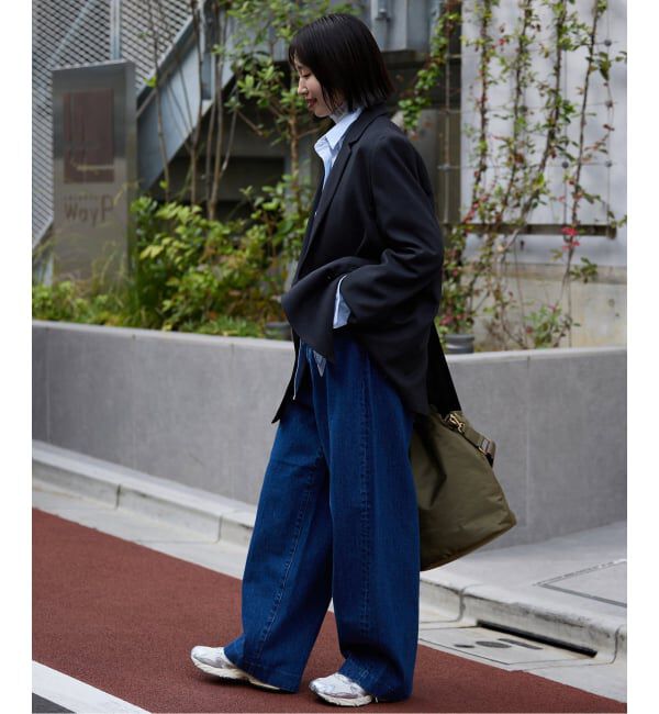 SLOBE IENA「《セットアップ対応可/WEB限定/追加4》ウォッシャブルツイルダブルジャケット」|テーラードジャケット|
