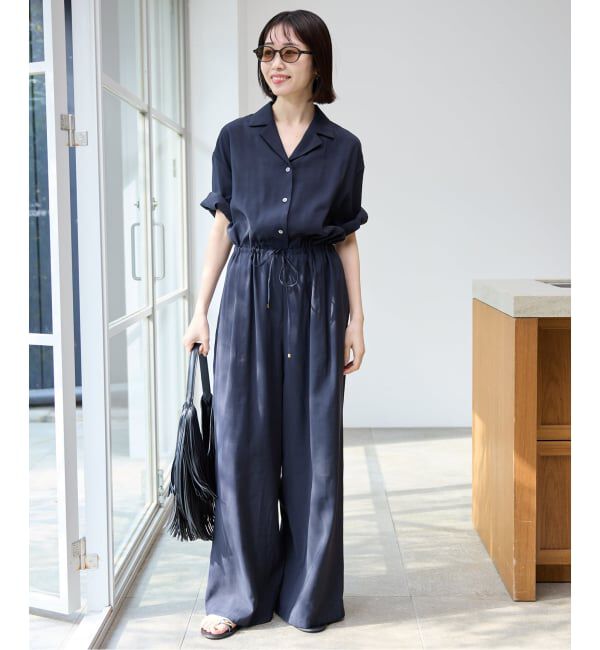 SLOBE IENA「《WEB限定/追加2》ハーフスリーブオールインワン」|オールインワン|