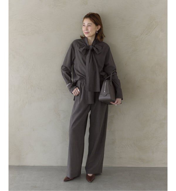VERMEIL par iena「Glen Check ボウブラウス」|シャツ・ブラウス|