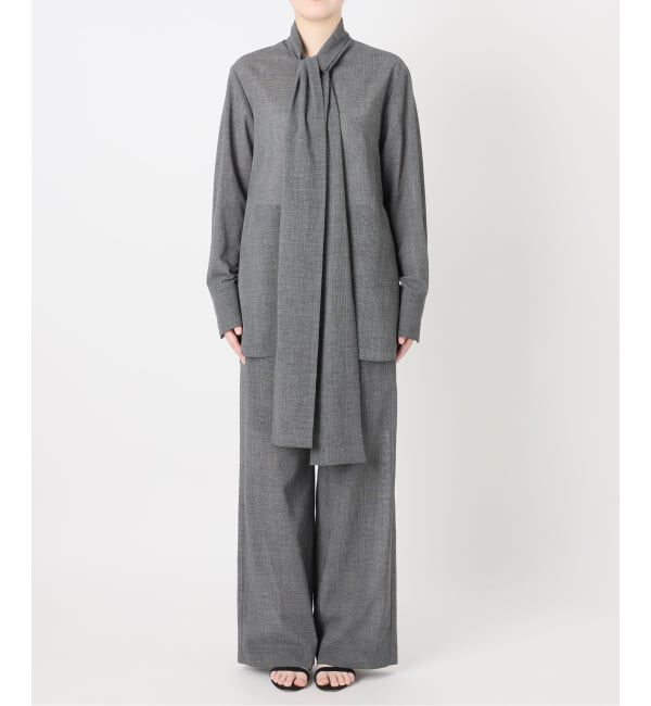 VERMEIL par iena「Glen Check ボウブラウス」|シャツ・ブラウス|