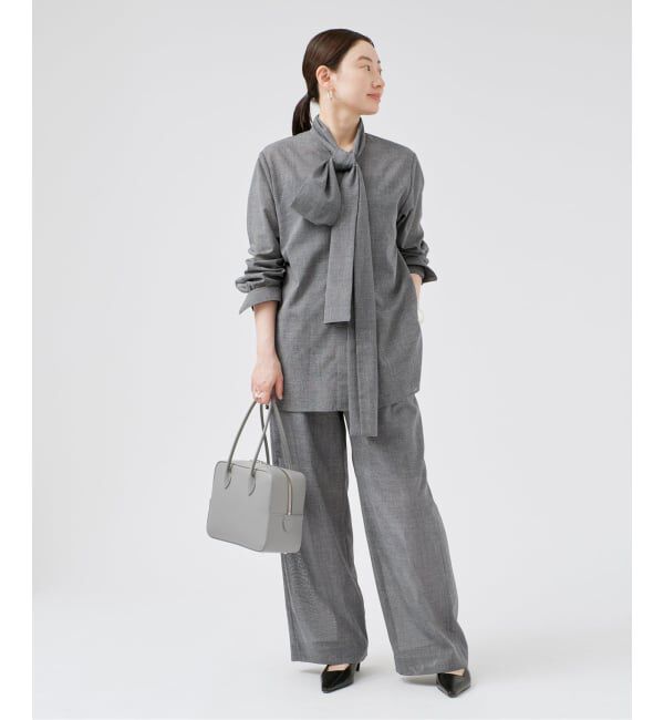 VERMEIL par iena「Glen Check ボウブラウス」|シャツ・ブラウス|