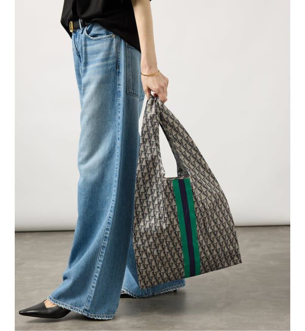 VERMEIL par iena「《追加8予約》VERMEIL モノグラムエコバッグMedium」|その他|グレーA