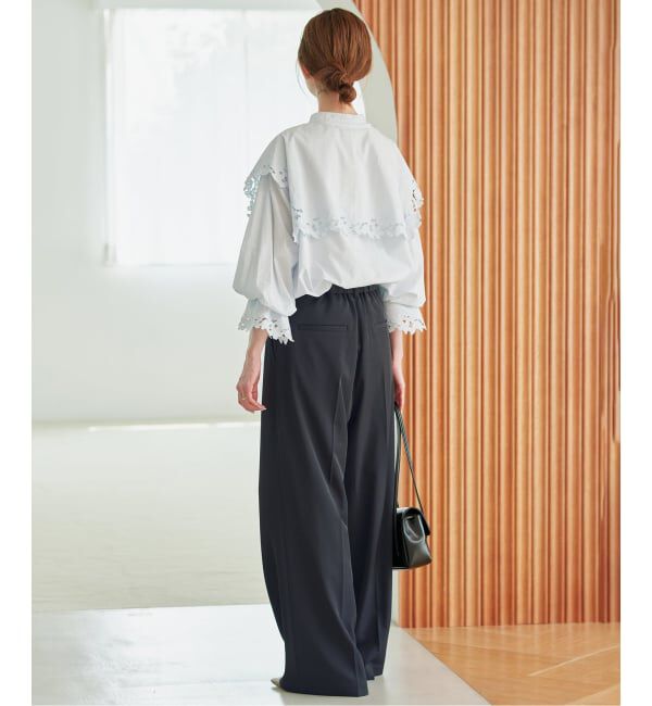 SLOBE IENA「《WEB限定/4サイズ展開/追加予約》イージーワイドパンツ」|スラックス|
