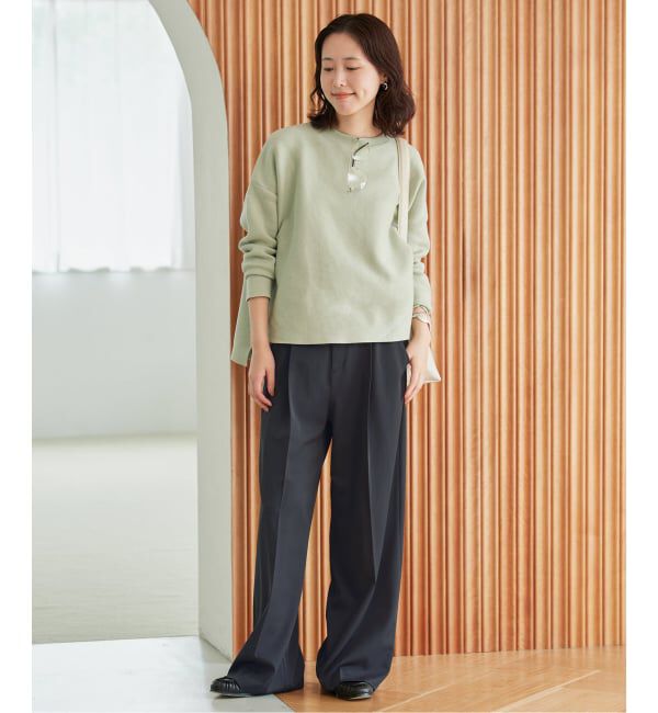SLOBE IENA「《WEB限定/4サイズ展開/追加予約》イージーワイドパンツ」|スラックス|