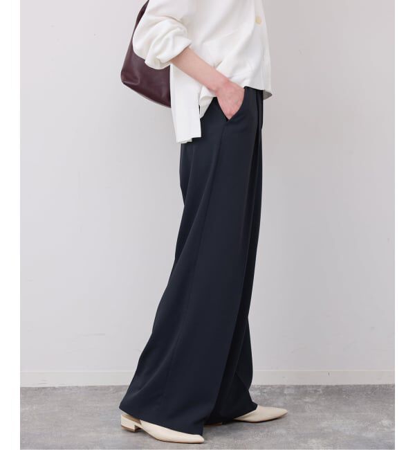 SLOBE IENA「《WEB限定/4サイズ展開/追加予約》イージーワイドパンツ」|スラックス|