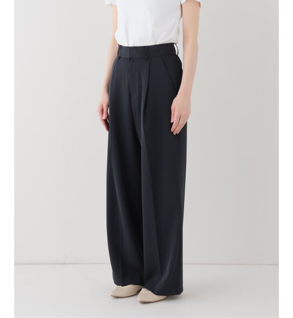 SLOBE IENA「《WEB限定/4サイズ展開/追加予約》イージーワイドパンツ」|スラックス|