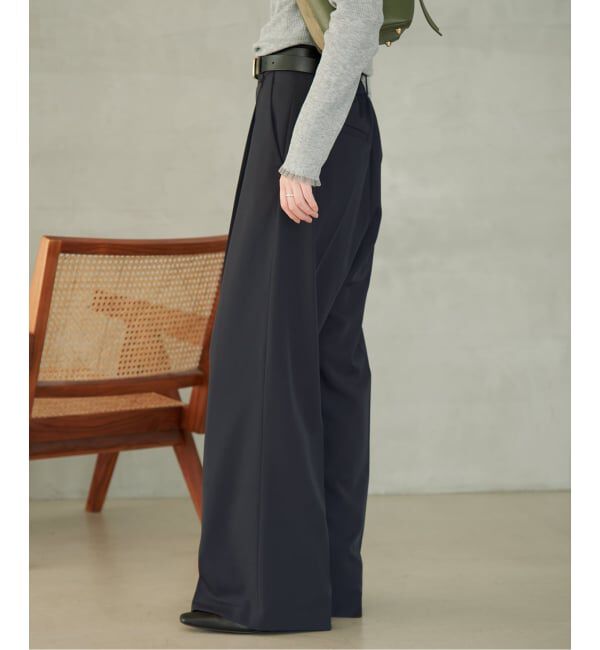 SLOBE IENA「《WEB限定/4サイズ展開/追加予約》イージーワイドパンツ」|スラックス|