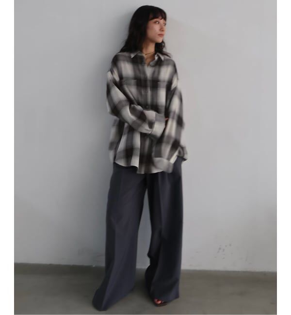 SLOBE IENA「《WEB限定カラーあり/追加》ビエラチェックルーズシャツ」|シャツ・ブラウス|