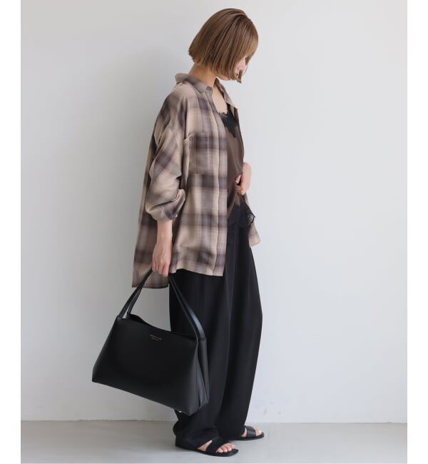 SLOBE IENA「《WEB限定カラーあり/追加》ビエラチェックルーズシャツ」|シャツ・ブラウス|