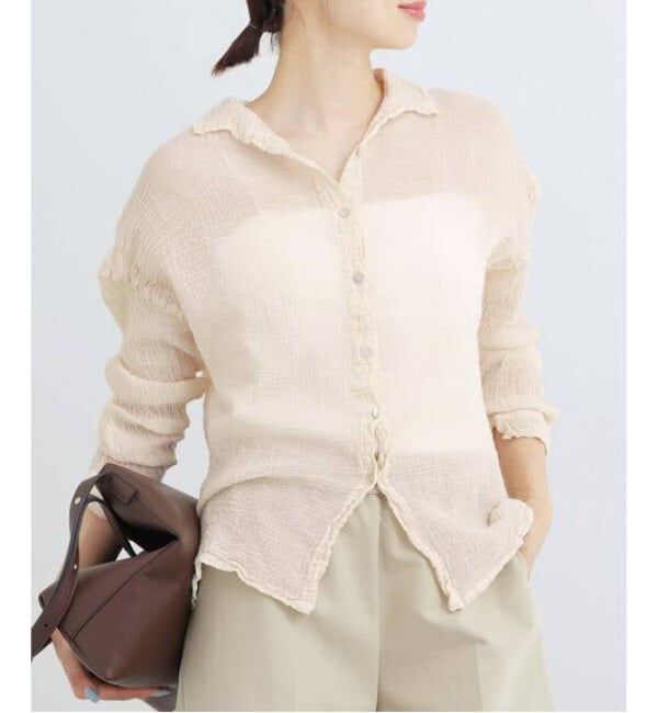 IENA「《追加》LES ATELIERS FRANCAIS DE CONFECTION Blouse Desert PE26BLDESERTGDC」|シャツ・ブラウス|