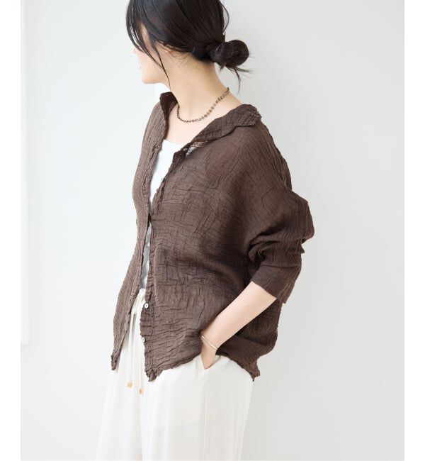 IENA「《追加》LES ATELIERS FRANCAIS DE CONFECTION Blouse Desert PE26BLDESERTGDC」|シャツ・ブラウス|