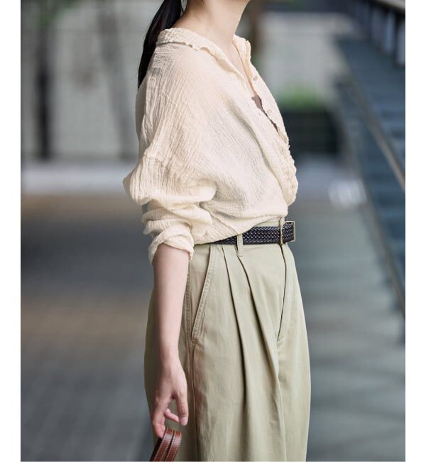 IENA「《追加》LES ATELIERS FRANCAIS DE CONFECTION Blouse Desert PE26BLDESERTGDC」|シャツ・ブラウス|