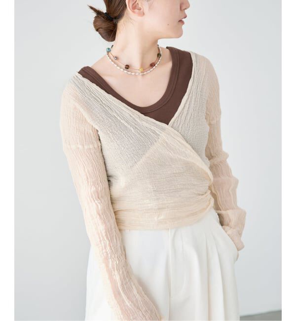 IENA「《追加》LES ATELIERS FRANCAIS DE CONFECTION Cache Coeur PE26JPCACHE」|シャツ・ブラウス|