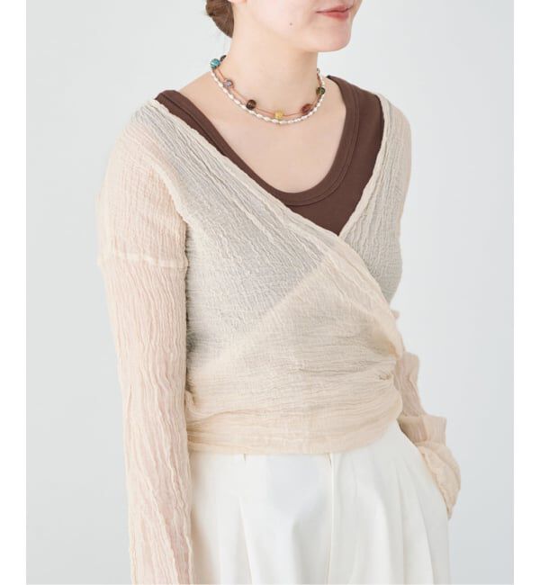 IENA「《追加》LES ATELIERS FRANCAIS DE CONFECTION Cache Coeur PE26JPCACHE」|シャツ・ブラウス|