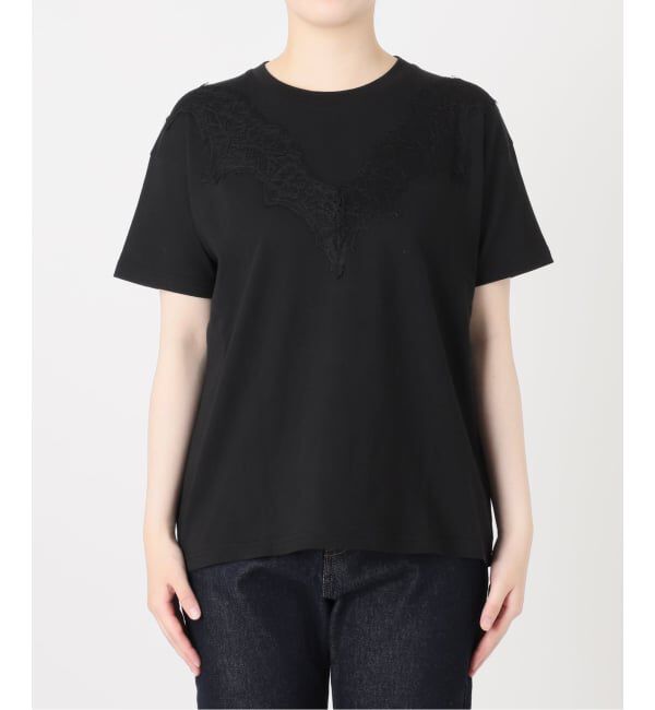 SLOBE IENA「《WEB限定/追加》アイラッシュレースTシャツ」|Tシャツ・カットソー|
