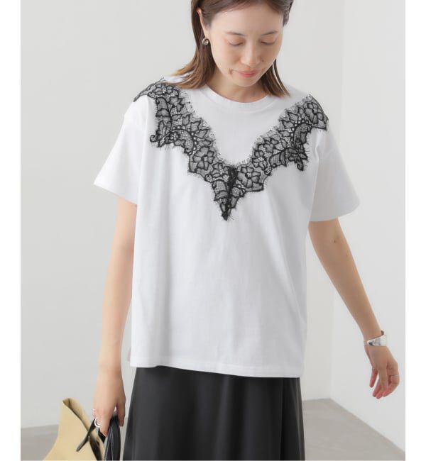 SLOBE IENA「《WEB限定/追加》アイラッシュレースTシャツ」|Tシャツ・カットソー|