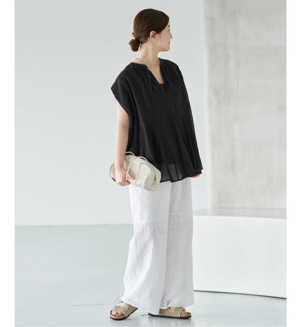 IENA「MARILYN MOON/マリリンムーン sheer cotton bl ブラウス 4263-104」|シャツ・ブラウス|