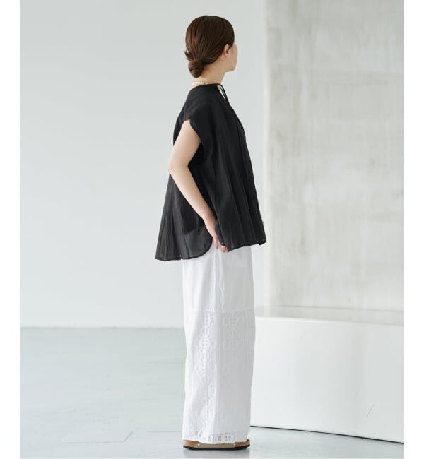 IENA「MARILYN MOON/マリリンムーン sheer cotton bl ブラウス 4263-104」|シャツ・ブラウス|