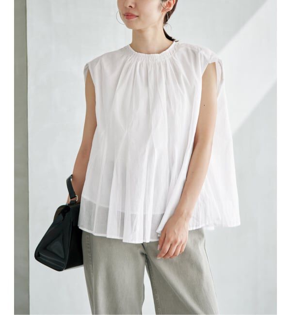 IENA「MARILYN MOON/マリリンムーン sheer cotton bl ブラウス 4263-104」|シャツ・ブラウス|