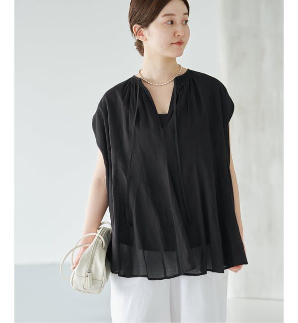 IENA「MARILYN MOON/マリリンムーン sheer cotton bl ブラウス 4263-104」|シャツ・ブラウス|