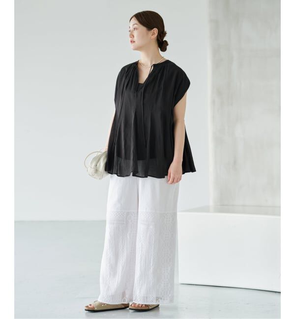 IENA「MARILYN MOON/マリリンムーン sheer cotton bl ブラウス 4263-104」|シャツ・ブラウス|