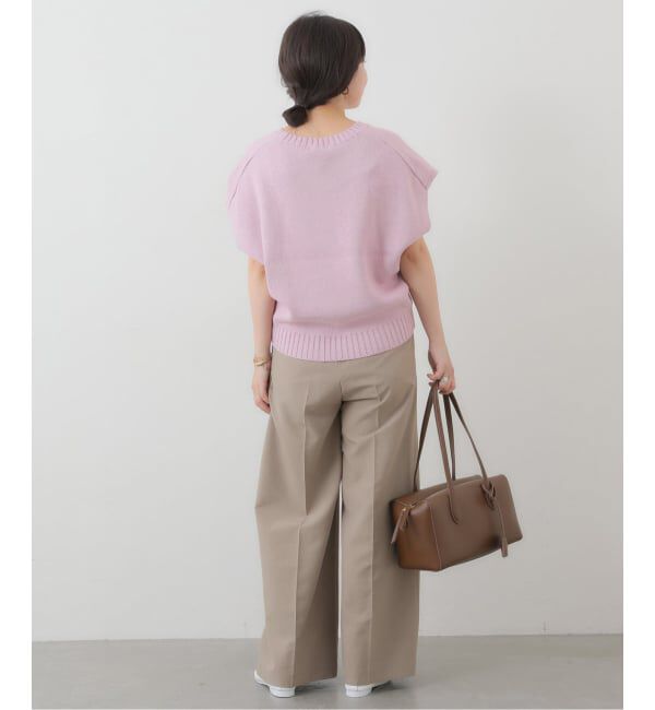 SLOBE IENA「《WEB限定/接触冷感/UVカット/吸水速乾/4サイズ展開/追加》ワイドスラックス」|スラックス|