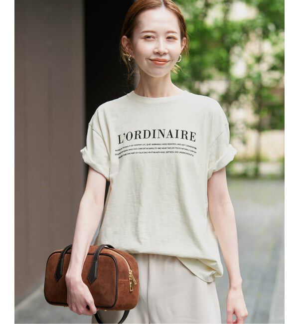 SLOBE IENA「スラブピグメントロゴTEE」|Tシャツ・カットソー|