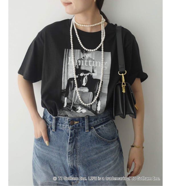 SLOBE IENA「《追加5》GOOD ROCK SPEED SLOBE別注 LIFE PC PHOTO TEE1」|Tシャツ・カットソー|ブラック