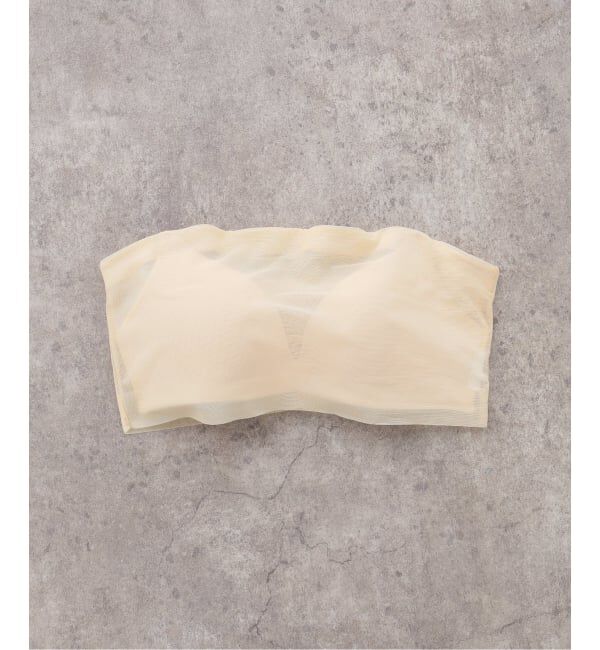 IENA「NICENICE MOMENT/ナイスナイスモーメント MESH TUBE TOP チューブトップ」|チューブトップ|ベージュ