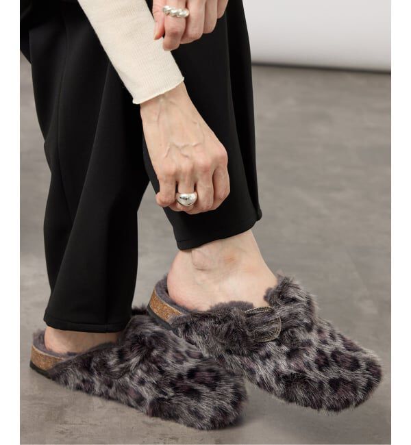 VERMEIL par iena「《予約》TAJI タジ sabot Leopard SABOT LEOPARD  MAT P」|スリッポン|グレー
