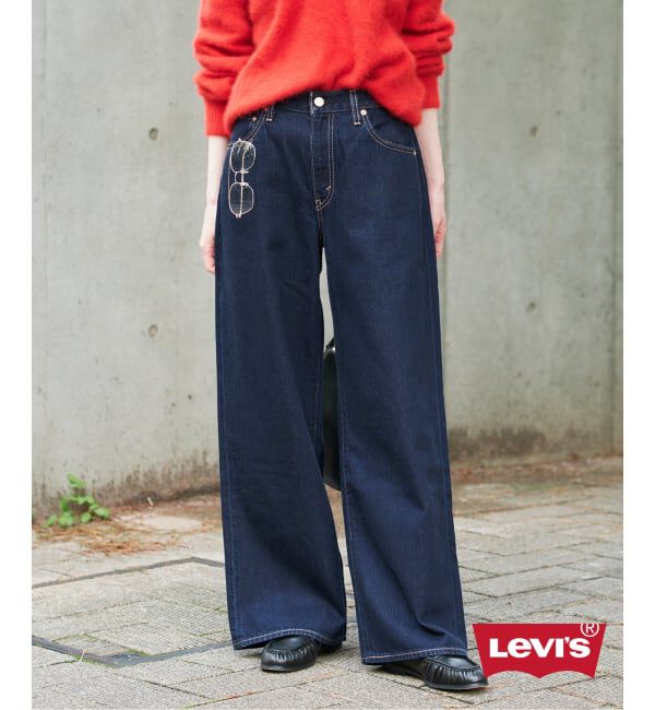 SLOBE IENA「《予約》Levi&rsquo;s/リーバイス SLOBE別注 CINCH WIDE LEG デニムパンツ」|デニム|ネイビー