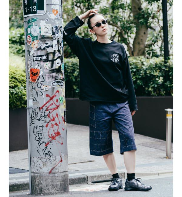 Paris Saint-Germain「【Poggy &times; Paris Saint-Germain】DEAR PSG PRINTED BAGGY SHORTS」|デニム|
