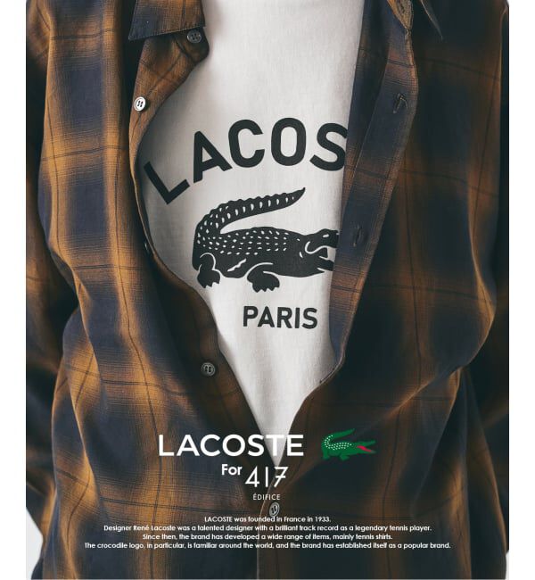 417 EDIFICE「【LACOSTE / ラコステ】 417別注 Print Tシャツ」|Tシャツ・カットソー|