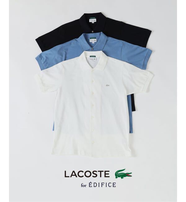 EDIFICE「LACOSTE(ラコステ) 別注 COOLMAX フルオープン 半袖ポロシャツ」|ポロシャツ|