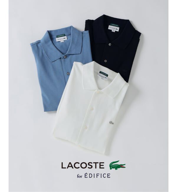 EDIFICE「LACOSTE(ラコステ) 別注 COOLMAX フルオープン 半袖ポロシャツ」|ポロシャツ|