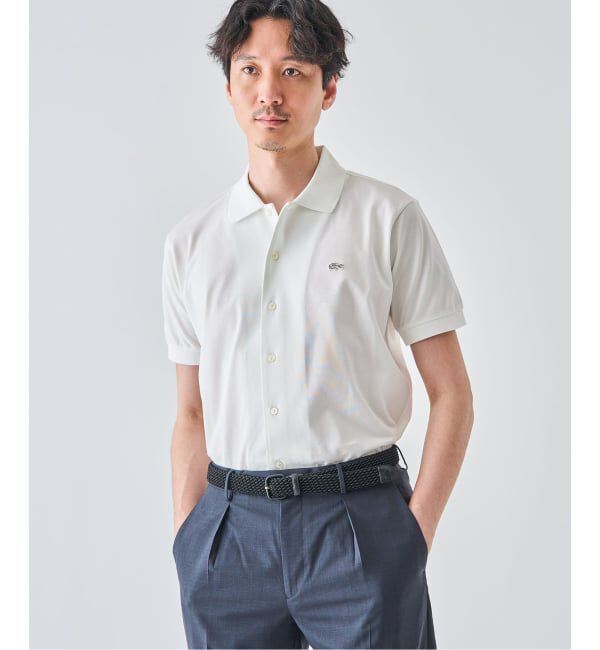 EDIFICE「LACOSTE(ラコステ) 別注 COOLMAX フルオープン 半袖ポロシャツ」|ポロシャツ|