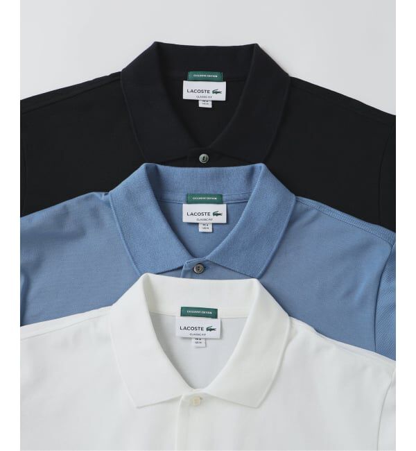 EDIFICE「LACOSTE(ラコステ) 別注 COOLMAX フルオープン 半袖ポロシャツ」|ポロシャツ|