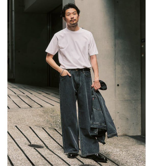 417 EDIFICE「Levi&rsquo;s(リーバイス) 別注 Baggy Wide Leg デニムパンツ（L30）」|デニム|