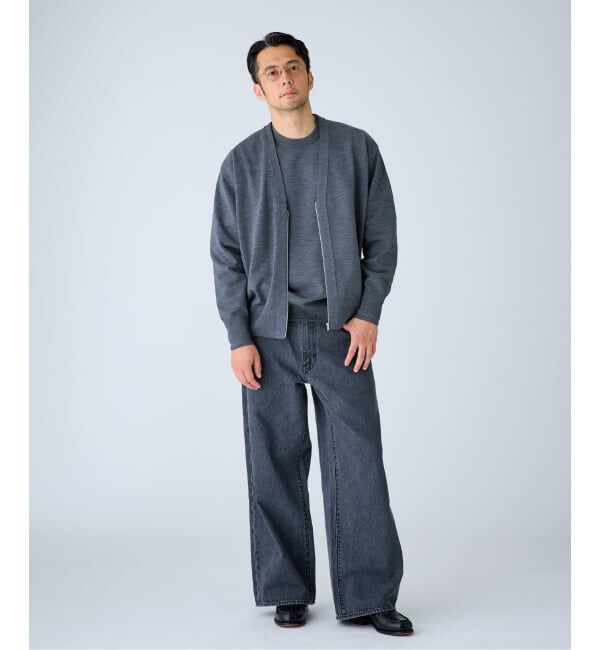 EDIFICE「Levi&rsquo;s(リーバイス) 別注 Baggy Wide Leg デニムパンツ（L30）」|デニム|