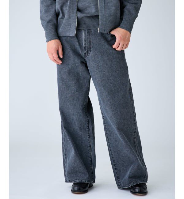 EDIFICE「Levi&rsquo;s(リーバイス) 別注 Baggy Wide Leg デニムパンツ（L30）」|デニム|