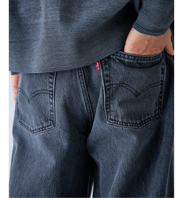 EDIFICE「Levi&rsquo;s(リーバイス) 別注 Baggy Wide Leg デニムパンツ（L30）」|デニム|