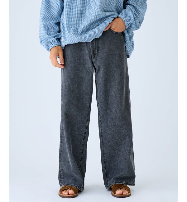 EDIFICE「Levi&rsquo;s(リーバイス) 別注 Baggy Wide Leg デニムパンツ（L30）」|デニム|