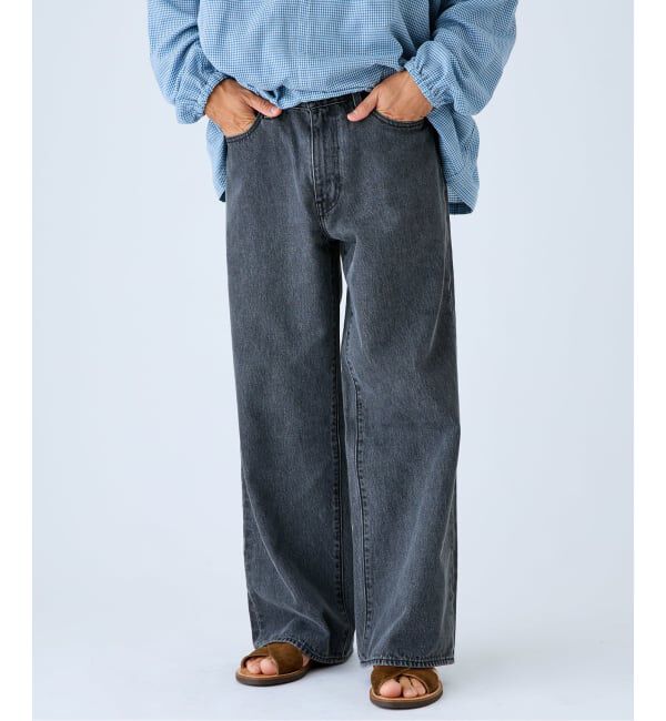 EDIFICE「Levi&rsquo;s(リーバイス) 別注 Baggy Wide Leg デニムパンツ（L30）」|デニム|