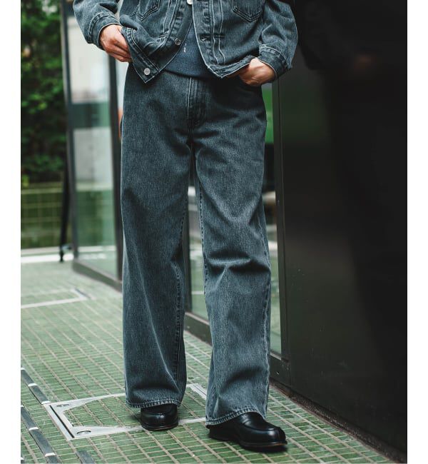 EDIFICE「Levi&rsquo;s(リーバイス) 別注 Baggy Wide Leg デニムパンツ（L30）」|デニム|
