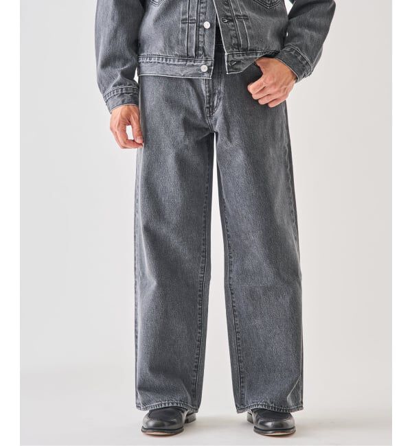 EDIFICE「Levi&rsquo;s(リーバイス) 別注 Baggy Wide Leg デニムパンツ（L30）」|デニム|