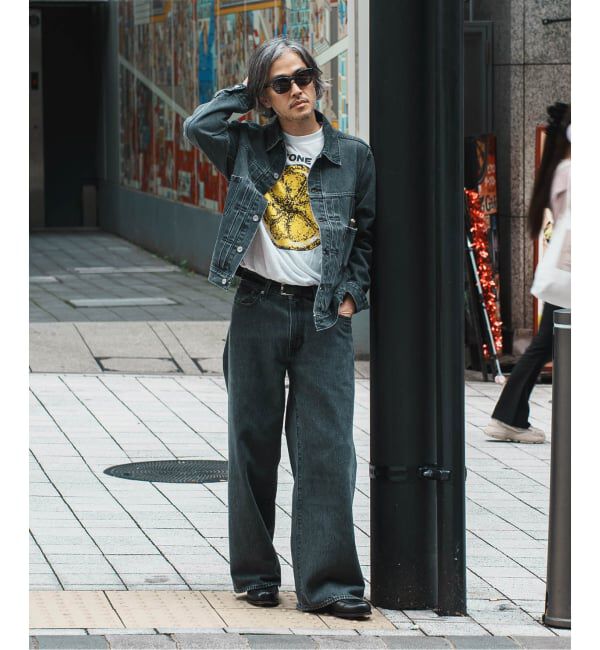 EDIFICE「Levi&rsquo;s(リーバイス) 別注 Baggy Wide Leg デニムパンツ（L30）」|デニム|
