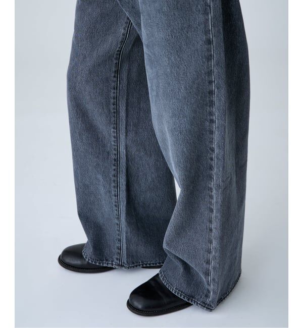 EDIFICE「Levi&rsquo;s(リーバイス) 別注 Baggy Wide Leg デニムパンツ（L30）」|デニム|