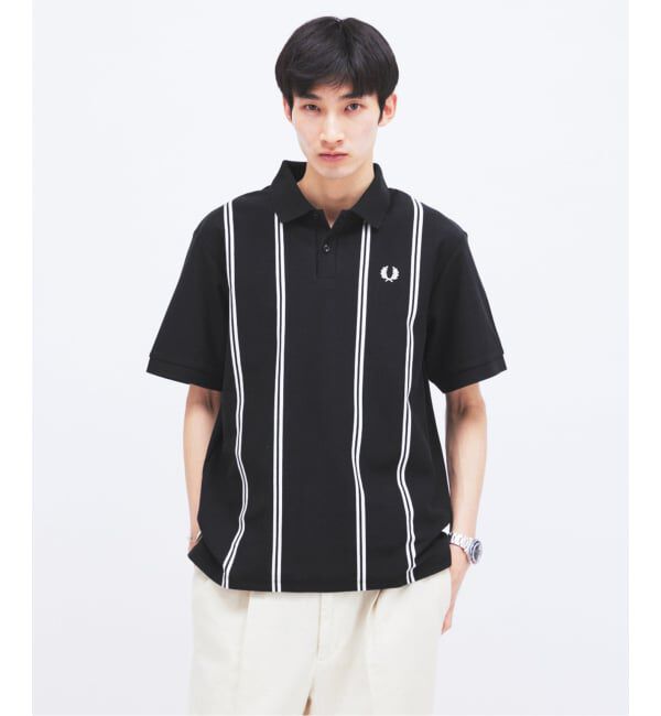 JOURNAL STANDARD「FRED PERRY / フレッドペリー 別注 ストライプ ピケ ポロシャツ」|ポロシャツ|