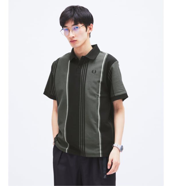 JOURNAL STANDARD「FRED PERRY / フレッドペリー 別注 ストライプ ピケ ポロシャツ」|ポロシャツ|