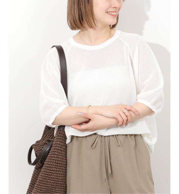 JOURNAL STANDARD relume「リネンミックスメッシュハーフスリーブプルオーバー」|ニット・セーター|